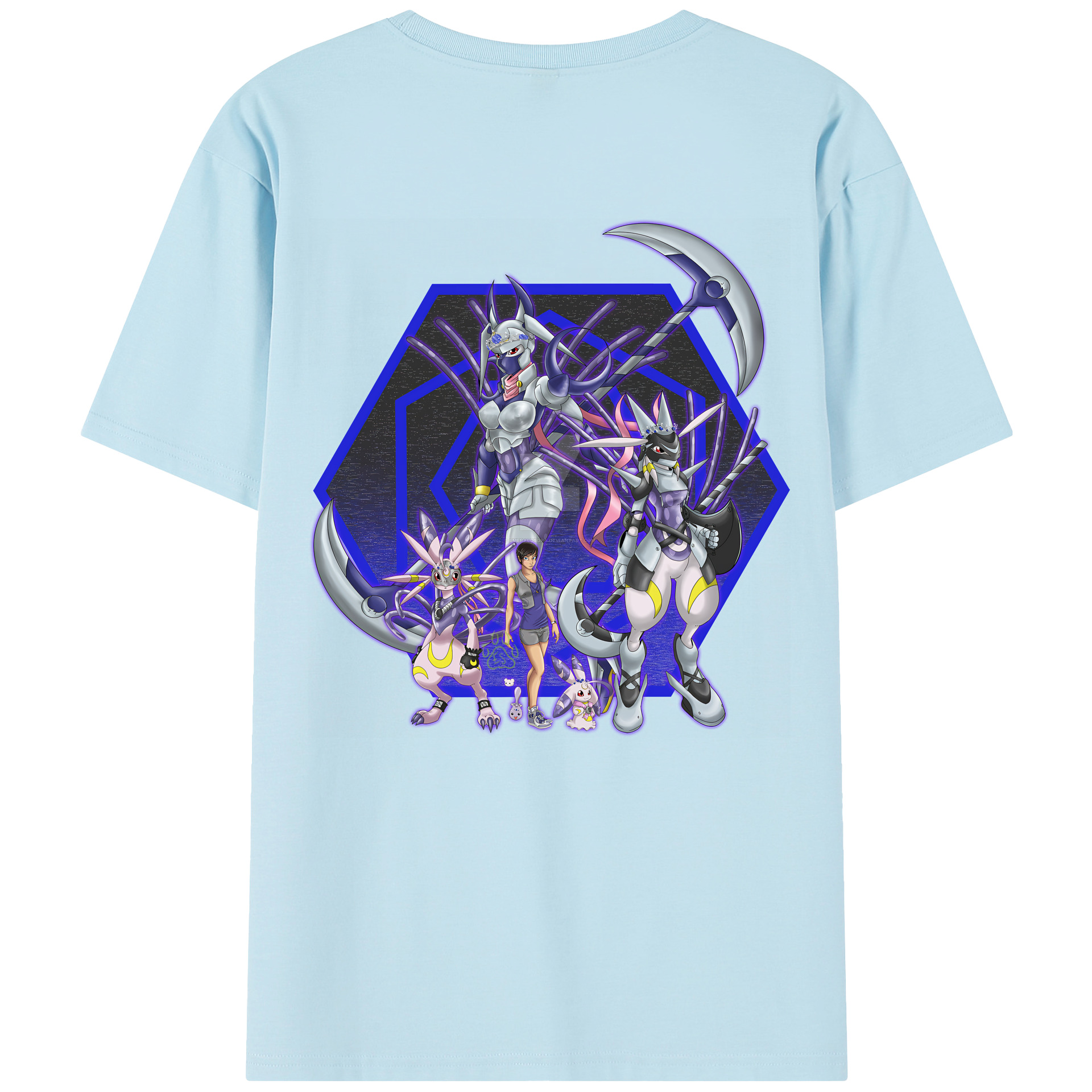 （画像用） Digimon デジタルモンスター/デジモン 綿100％半袖Tシャツ（背面プリント）